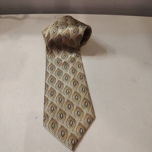 JZ Richards Silk Tie Gallery Collection Best‎ Of The Best Geometric Gold Silk